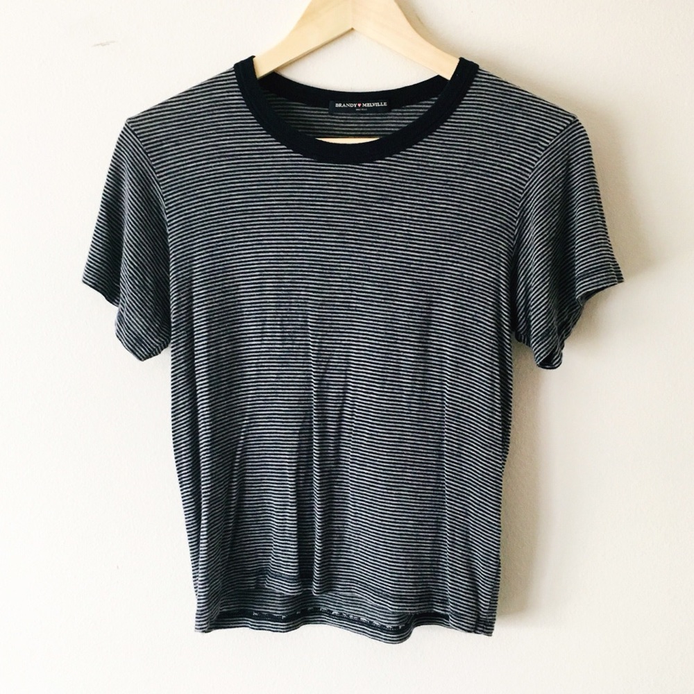 Blue Striped Brandy Melville Shirt
